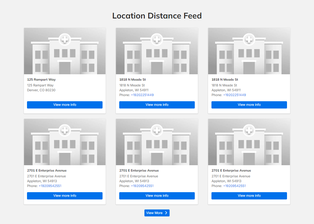 Sample Content Feed with locations