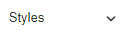 Style option in the Body editor - the word 'Styles' next to a dropdown arrow.