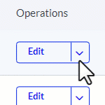 Screencapture displaying the dropdown options for a block