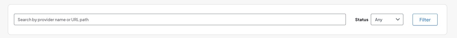 Screenshot of the filters on the Bio Generator page