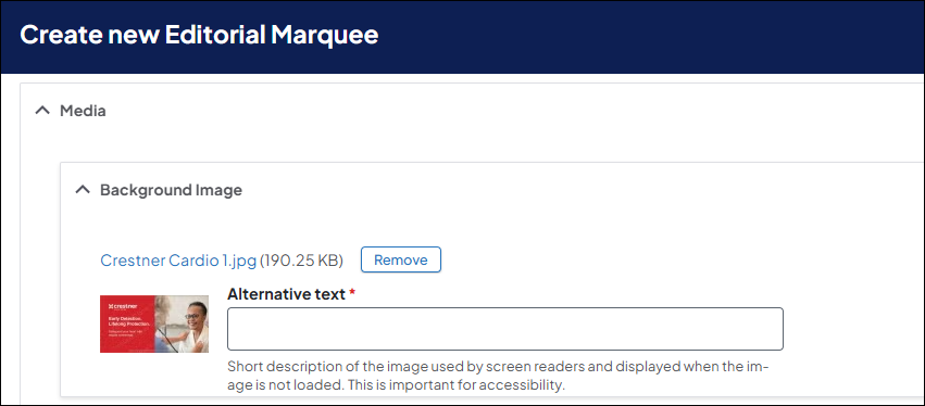 Background image alt text