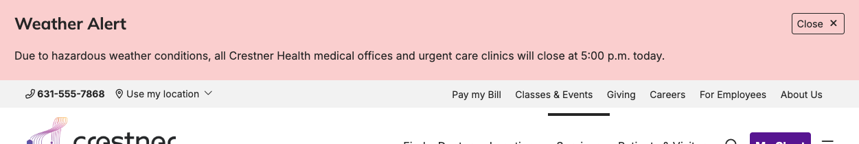 Global site alert bug fix