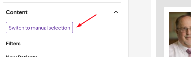 Manual selection option