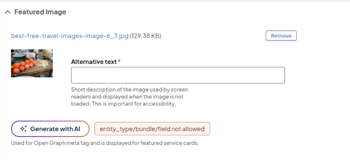 Generate with AI error bug fix