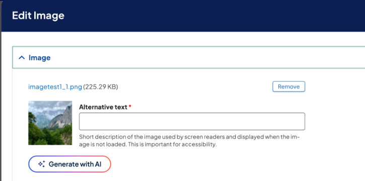Generate alt text with AI