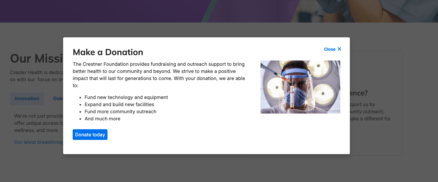 Dismiss modal text improvement