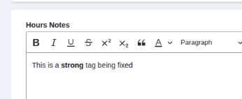 Content editor bold fix