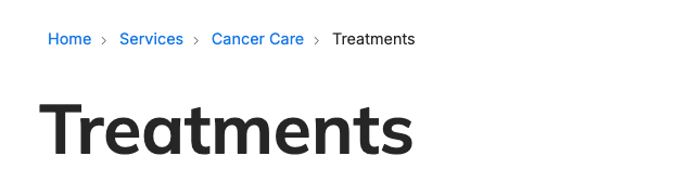 Breadcrumb updates