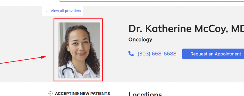 Provider profile image sizing
